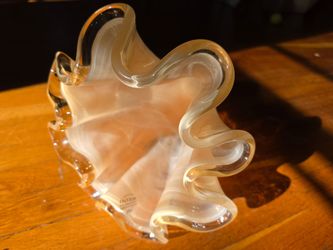 Large Murano glass vase made in Italian Handblown