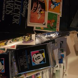 Old Disney Collector's Cards+Unopened Packs