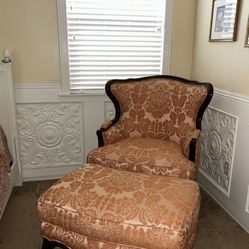 Designer Chair and Ottoman
