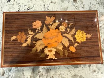 Italian wood inlay music box