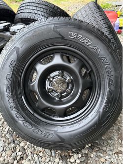 265/80/17 wheels and tires in great shape