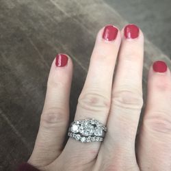 Beautiful Genuine Diamond  Wedding Set