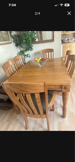 dinning table solid oak wood