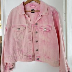 Women’s GAP Washed Pink Denim Jacket.Size medium 
