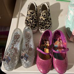 Toddler Disney Princess Shoe Bundle - Vans & Light-Up Cinderella Slippers