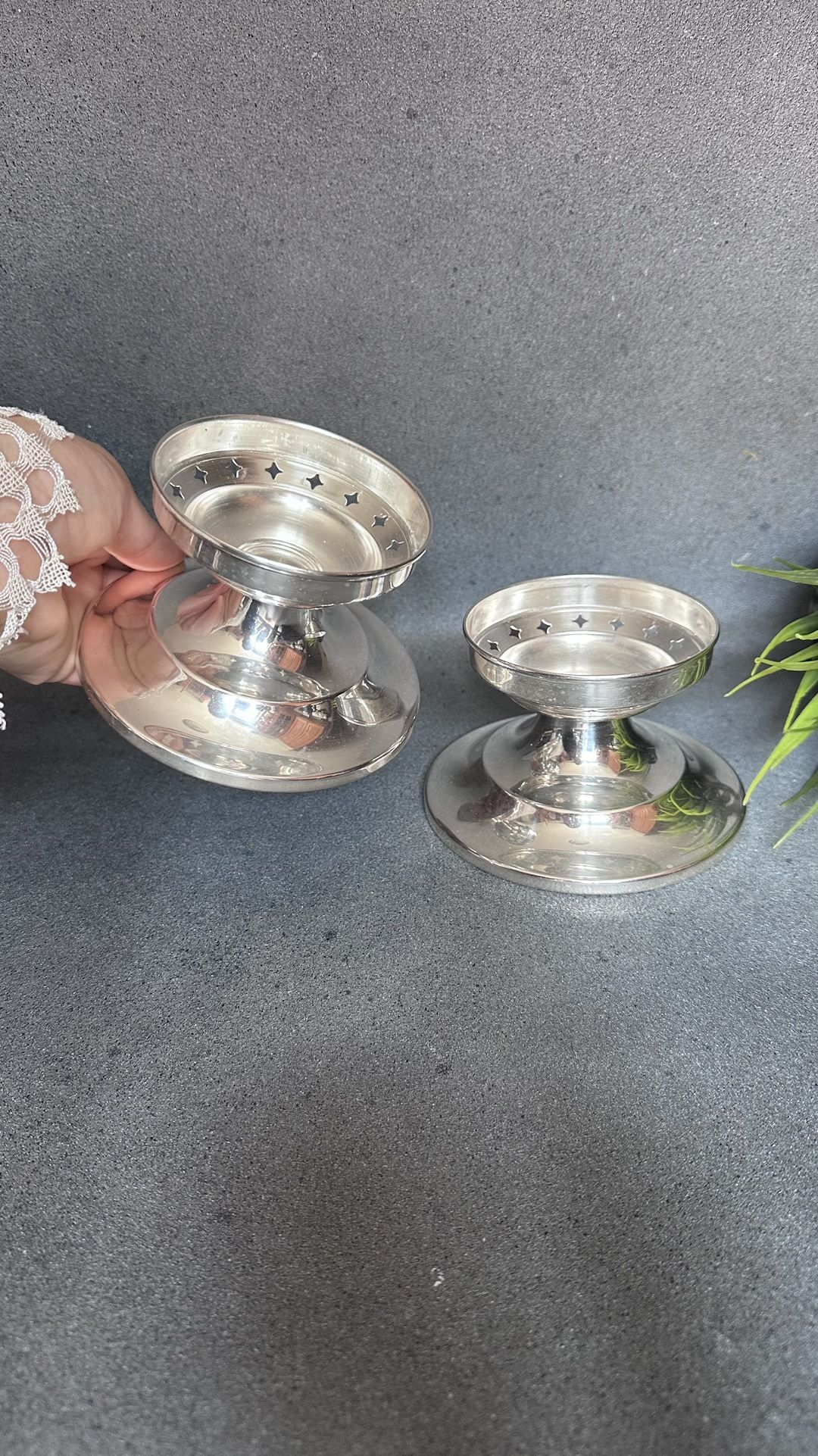 Candle Holders with Star Cutouts