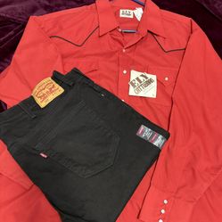Ely Cattleman Shirt and Levi's Jeans $30 