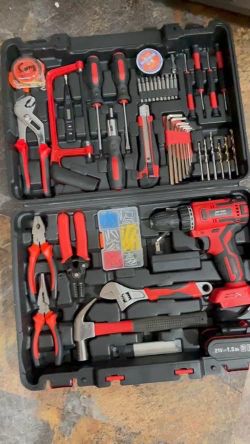 Complete Home Tool Kit with Cordless Drill