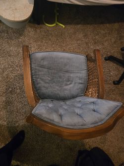 Blue antique vintage chair