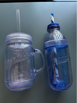 Aladdin Mason Kitchen Insulated Mason Jar Tumbler 20 oz. Travel Mug + Another Bottle