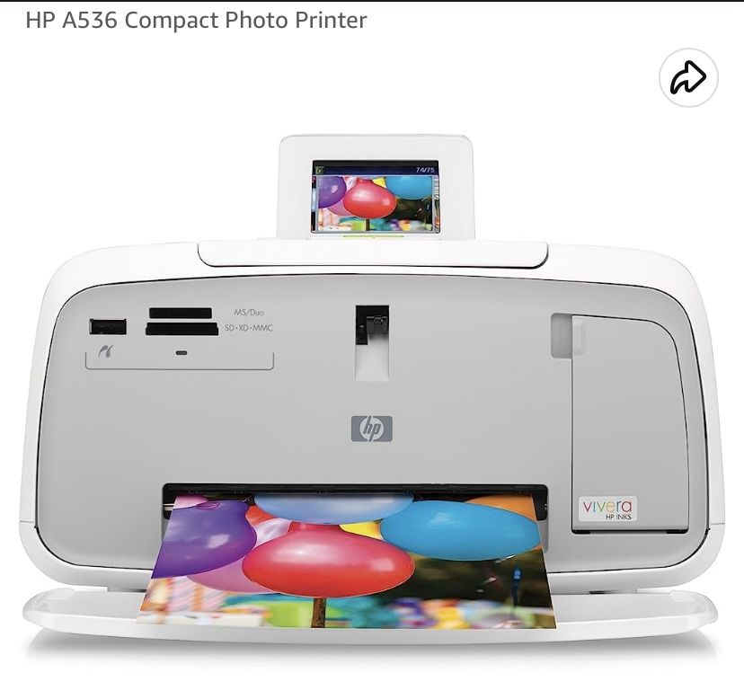 Like NEW HP A536 Compact Photo Printer