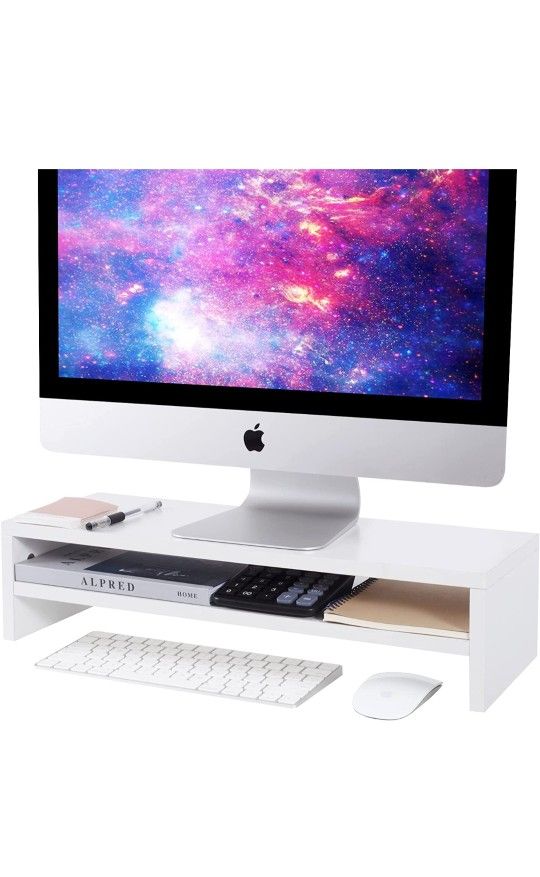 BEYGORM Monitor Stand Riser, 2 Tiers Screen Stand for Laptop Computer/TV/PC/Printer