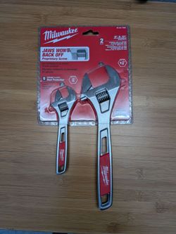 Milwaukee 6 & 10 inch 2 Piece Adjustable Wrench Set