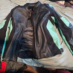 Racing 4 Ladies Leather Motorcycle Jacket