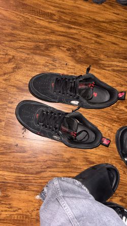 nike airforce 1 multi-swoosh black crimson