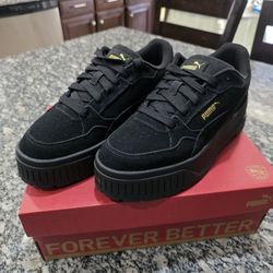 New Women's 7.5 Black Suede Puma Karmem II IDOL sd Shoes