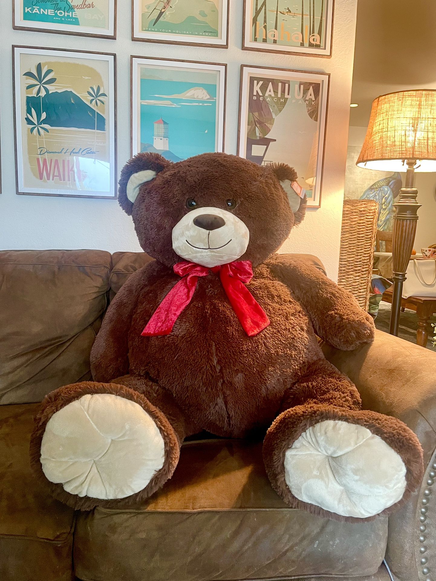 New Giant Brown Handsome Henry Bear Plush
