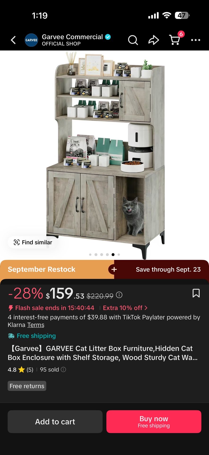 New In Box Shelve storage $100