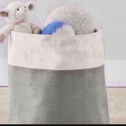 NEW With Tags Retired Pottery Barn Canvas Colorblock Tote/ Toy Dump $60