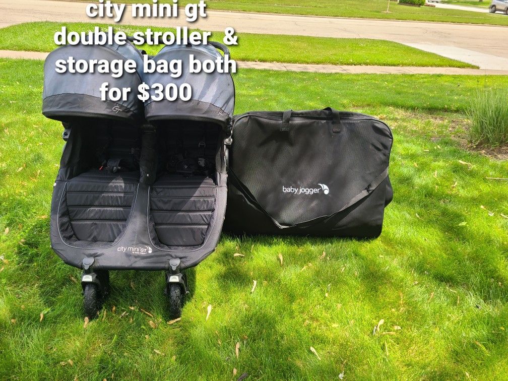 City mini gt double stroller & storage bag both for $300