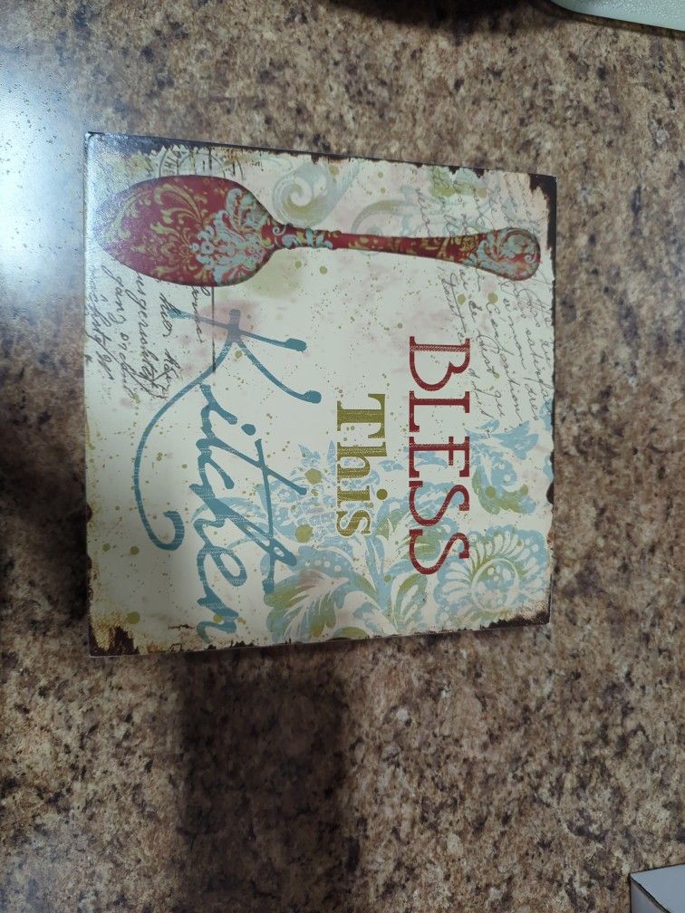 Bless This Kitchen Plaque