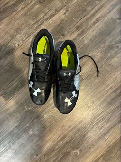 Under Armour Cleats Black and Silver