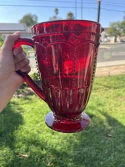 marbella ruby glass pitcher princess house