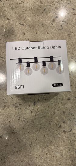 96ft White LED Outdoor String Lights