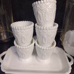 Shot Glasses Milk Glass Set