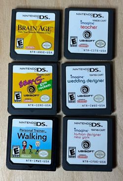 Lot of 6 Nintendo DS Games: All Authentic, Tested, Cartridges Only, US Editions