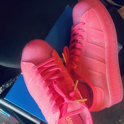 Adidas Superstar Pink Jelly Platforms