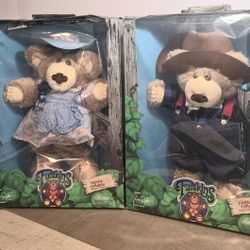 Rare Vintage 1986 Oversize Furskins Plush Characters NIB