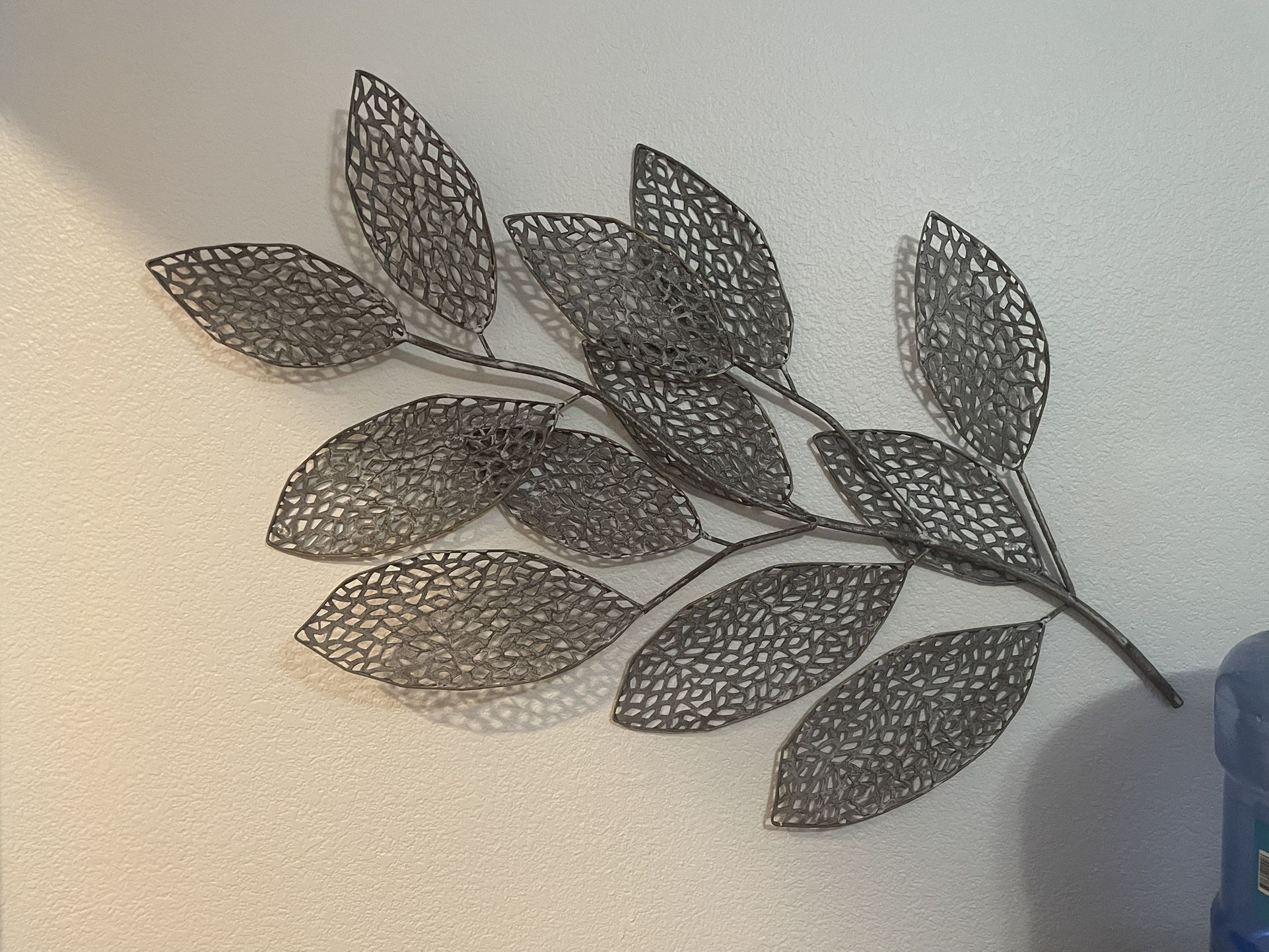 Silver Metal Leaf Wall Art
