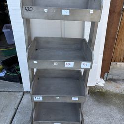 Wood shelves 4 tier