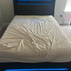 Almost New Full Bed Frame  and Night Table 