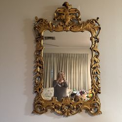 Antique Wooden Mirror 