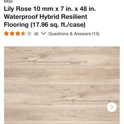 New Light Wood  Water Proof Flooring 9 Boxes Available $30 Each Box