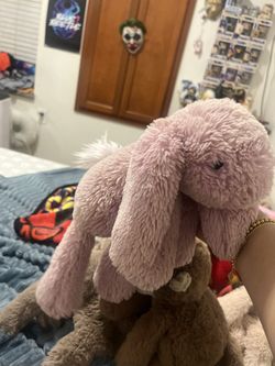 purple jellycat smudge rabbit authentic