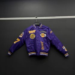Los Angeles Lakers Jacket Purple Size S Vintage Style (oversize)