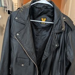 Virginia Slims Wear Vintage Leather Biker Jacket