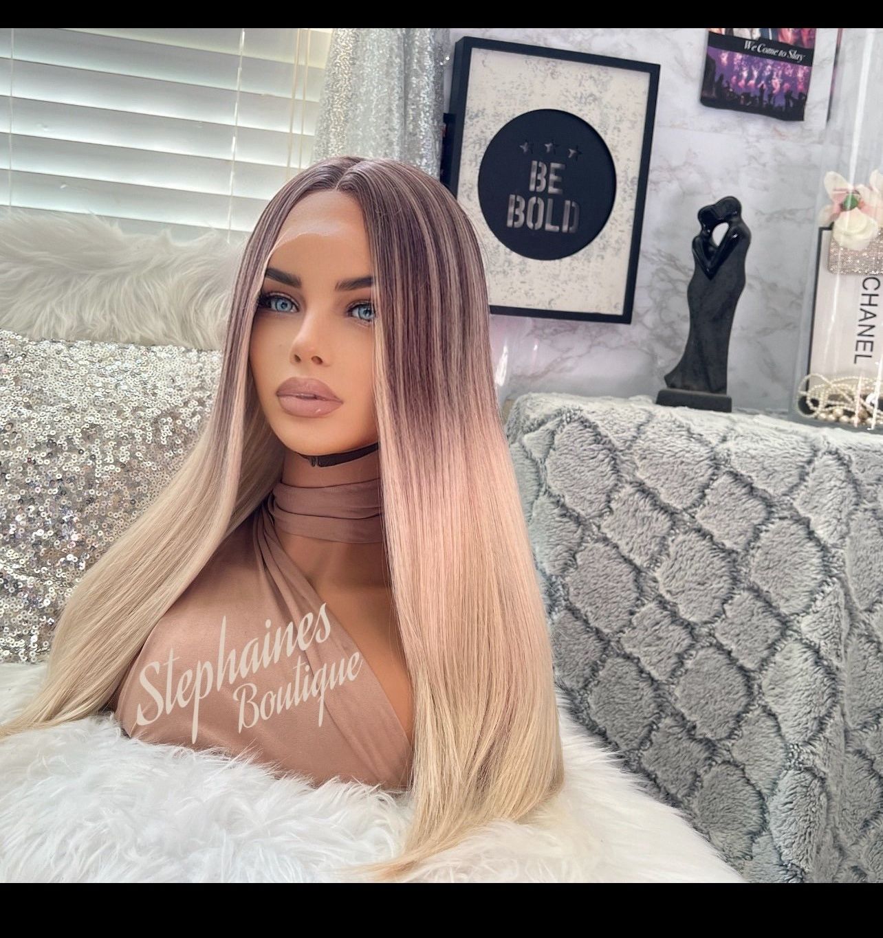 Human Hair Blended Lace Front Wig