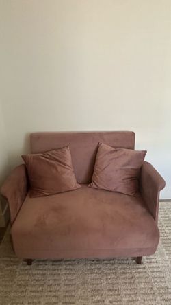 Velvet Convertible Loveseat