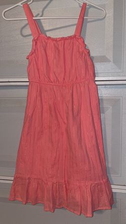 girls peach colored dress (Size L)