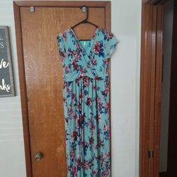 Pink Blush Maternity Floral Maxi Dress 