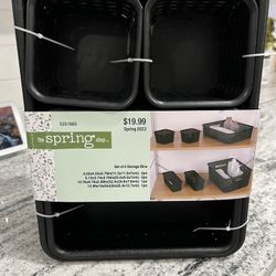 6 PC STORAGE ORGANIZER BINS SET