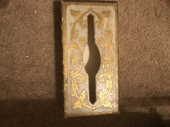 Antique wooden tissue box