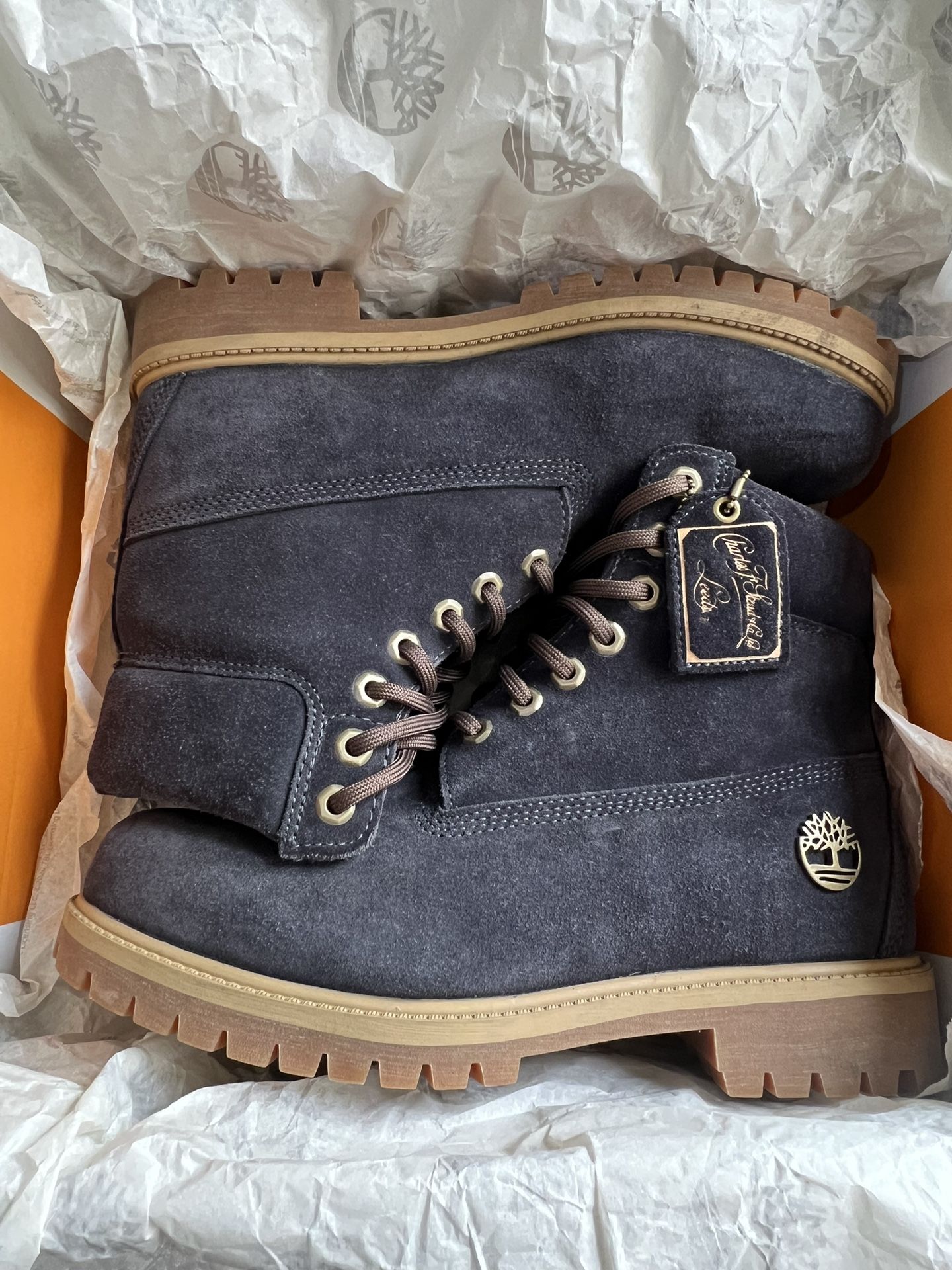 Timberland Heritage Dark Blue Suede Boots
