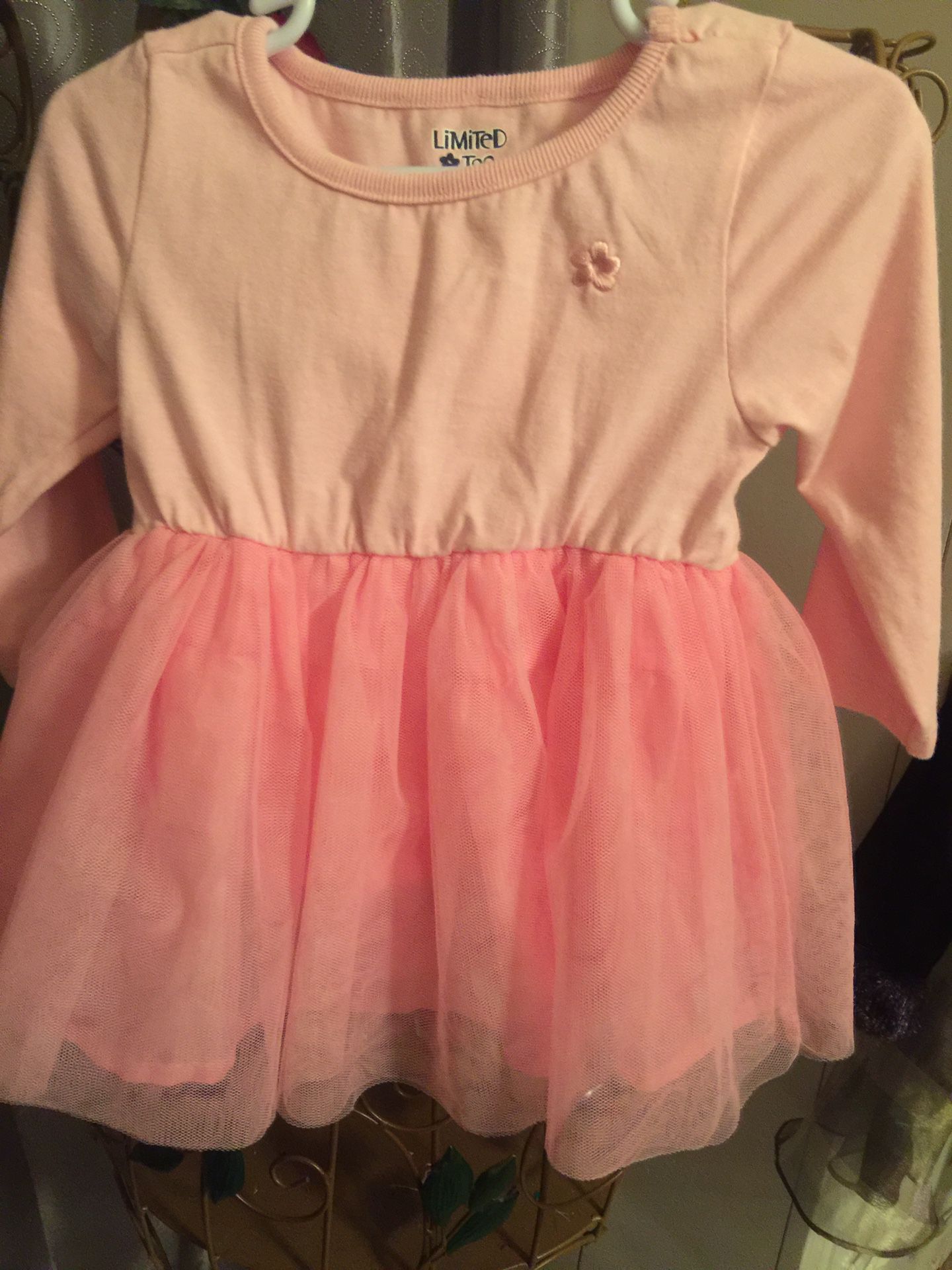 Little girls limited too sweet pink 🌸cotton on top frilly🌸 skirted ballerina bottom 🌸sz 24 months