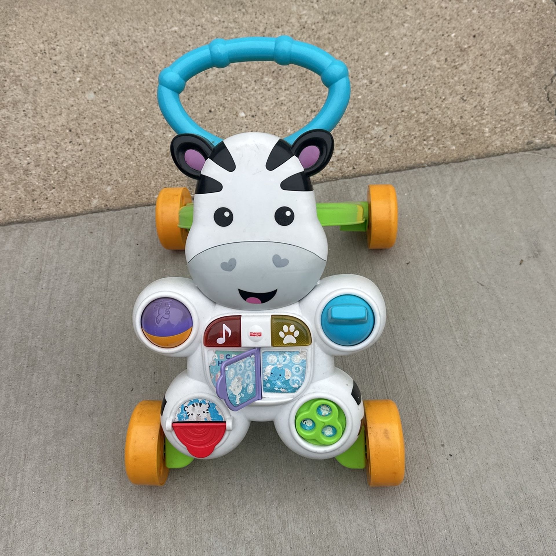 Learn with me, zebra Walker, baby and toddler learning toy with musical and lights