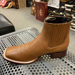 Nuevos botines De Piel Punta Cuadrada Para Hombre 